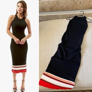 Sleeveless Ribbed Knit Midi Dress. Size S. NWOT  Black